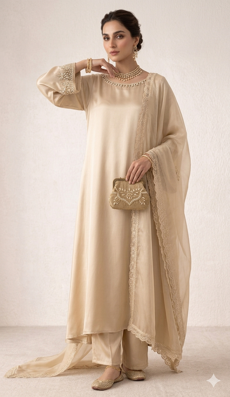 Nura Collections: The Gilded Silk Kaftan