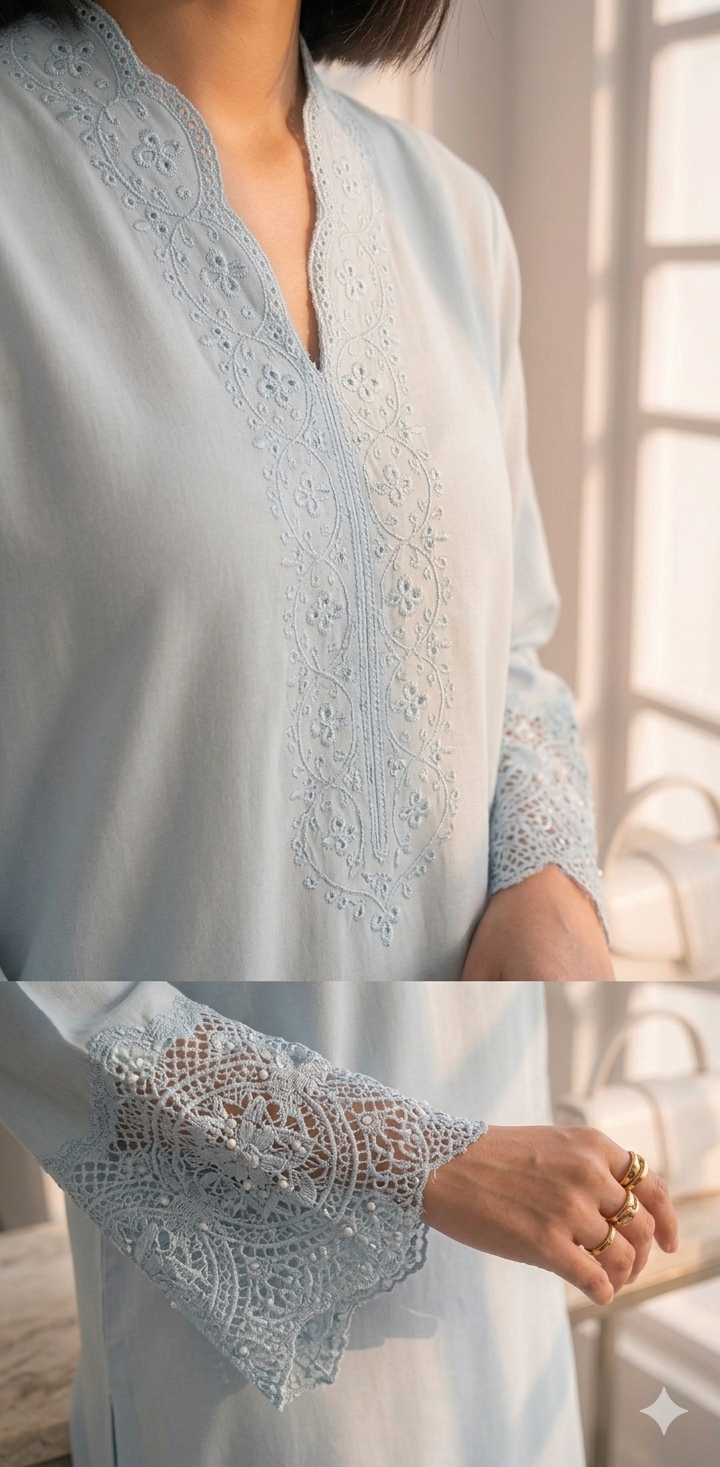 The Powder Blue Lace Luxe Set