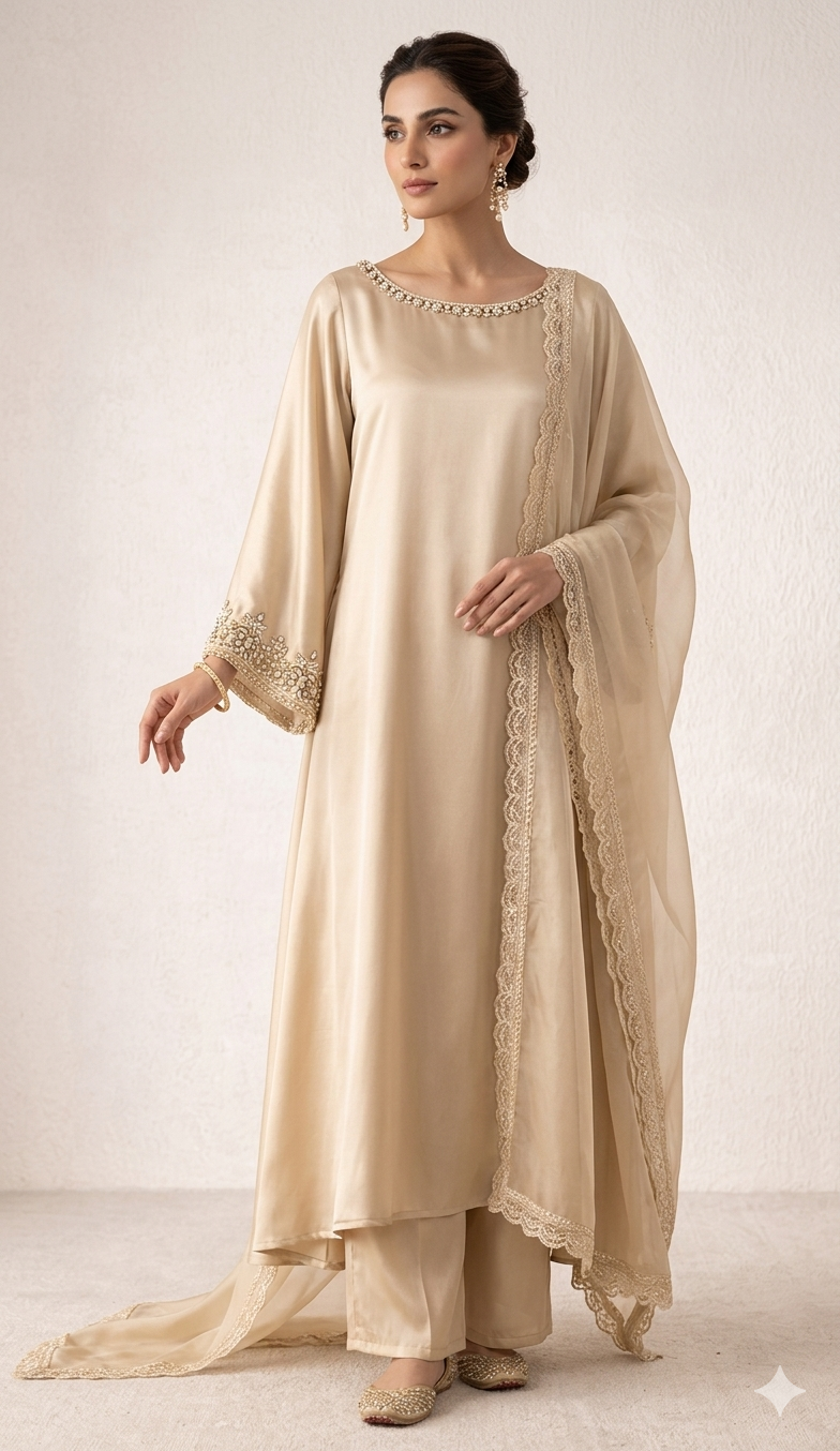 Nura Collections: The Gilded Silk Kaftan